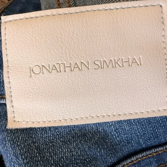 Jonathan Simkhai Womens River Distressed High Rise Straight Leg Jeans - Picture 11 of 16